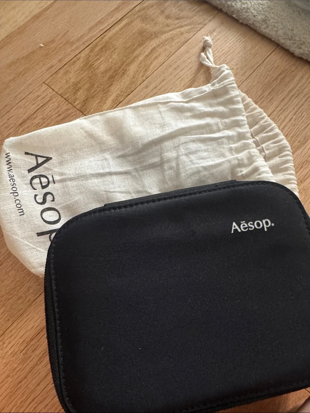 Black Travel Cosmetic Case comes with products